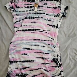 PINK Victoria's Secret Tie-Dye Dress in Pink and Black
